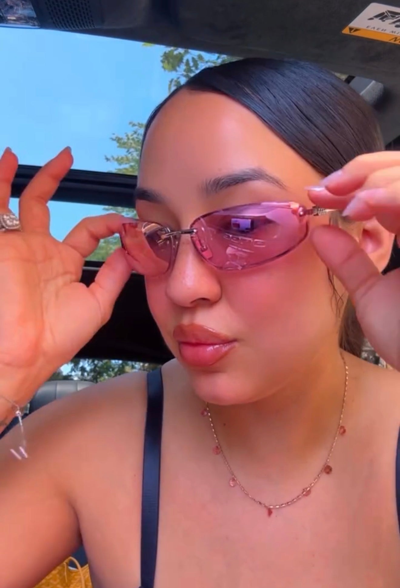 Miu Miu pink oval