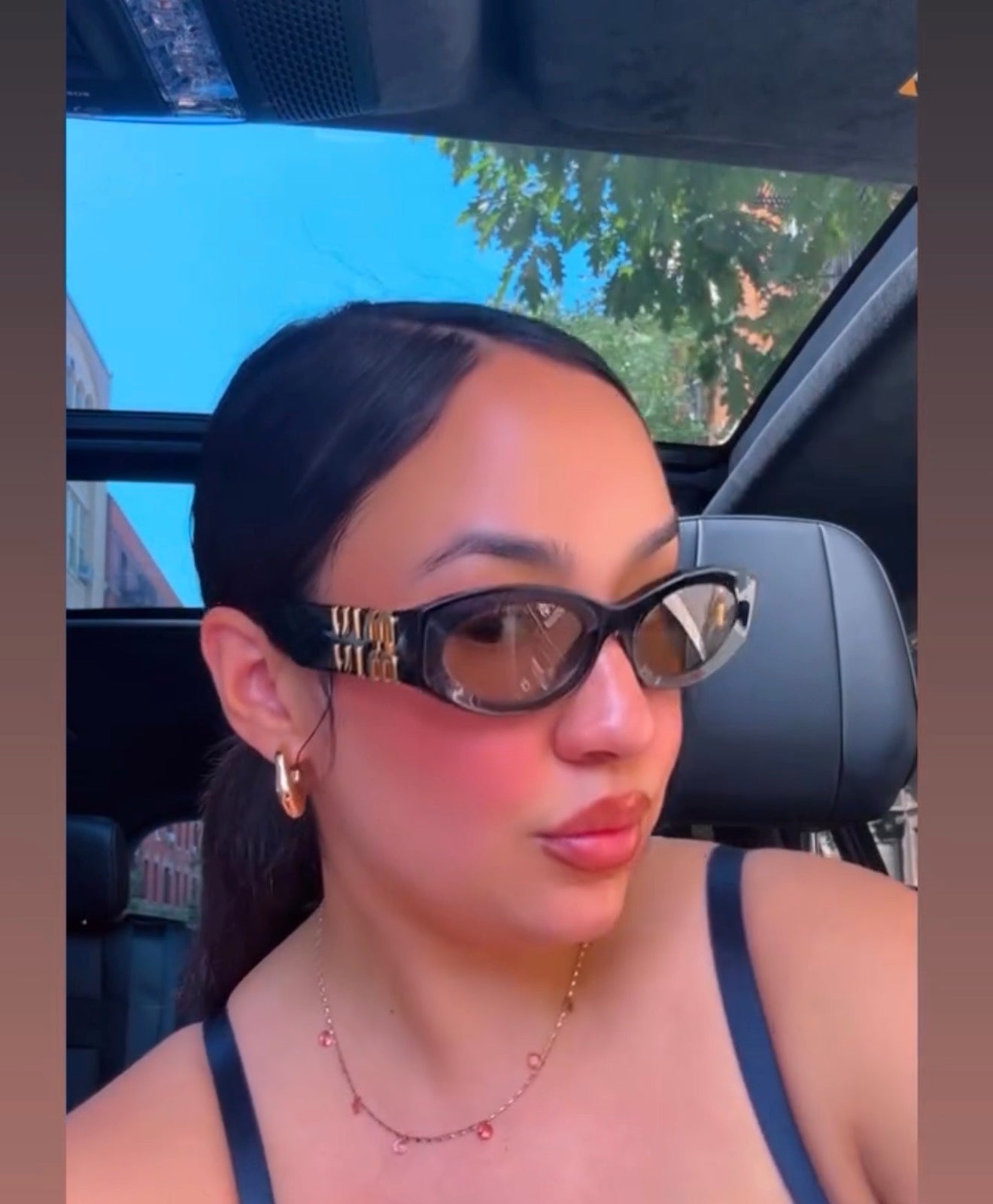 Miu Miu brown clear